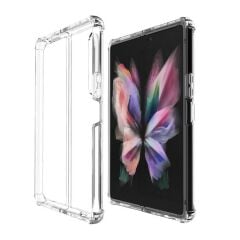 Samsung Galaxy Z Fold 3 uyumlu Şeffaf Kılıf Anti Shock Darbe Emici Silikon Kapak Esnek TPU