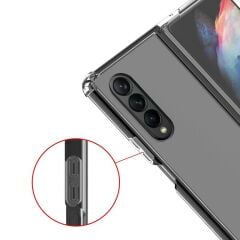 Samsung Galaxy Z Fold 3 uyumlu Şeffaf Kılıf Anti Shock Darbe Emici Silikon Kapak Esnek TPU